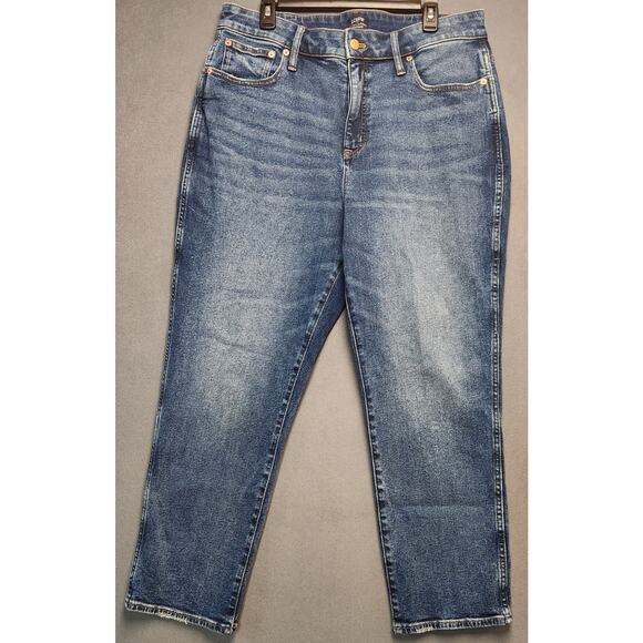 J.‎ Crew Curvy Classic Straight Jeans Womens Size 34-(Fits 36x28) Ankle Crop - Picture 1 of 8